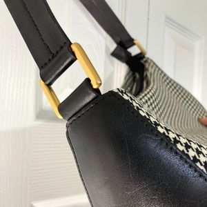 Vtg Houndstooth Authentic Etienne Aigner Medium Sized Ladies Shoulder Bag Purse